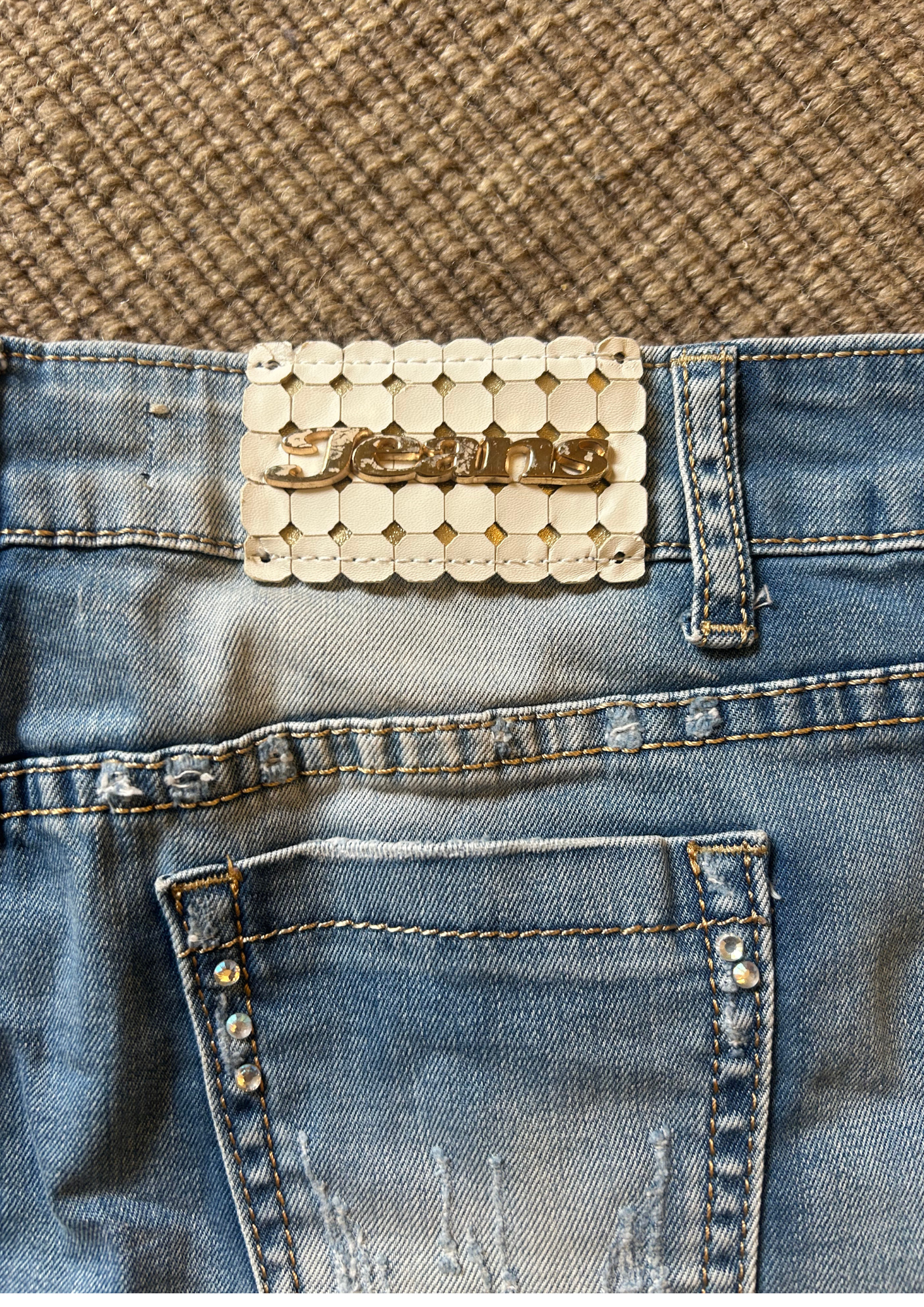 Blue baby blue denim shorts