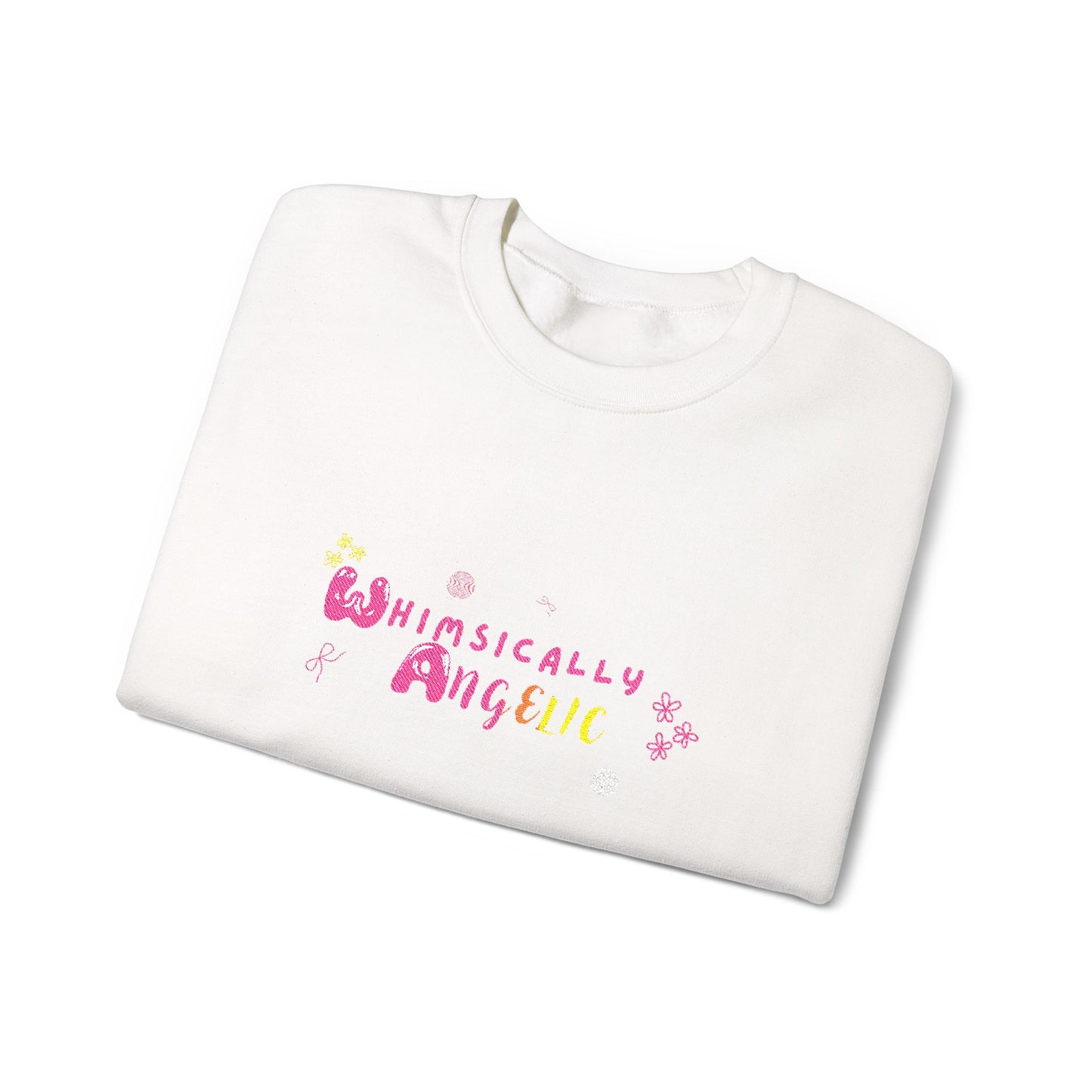 Crewneck Sweatshirt — "Whimsically Angelic" Floral Design