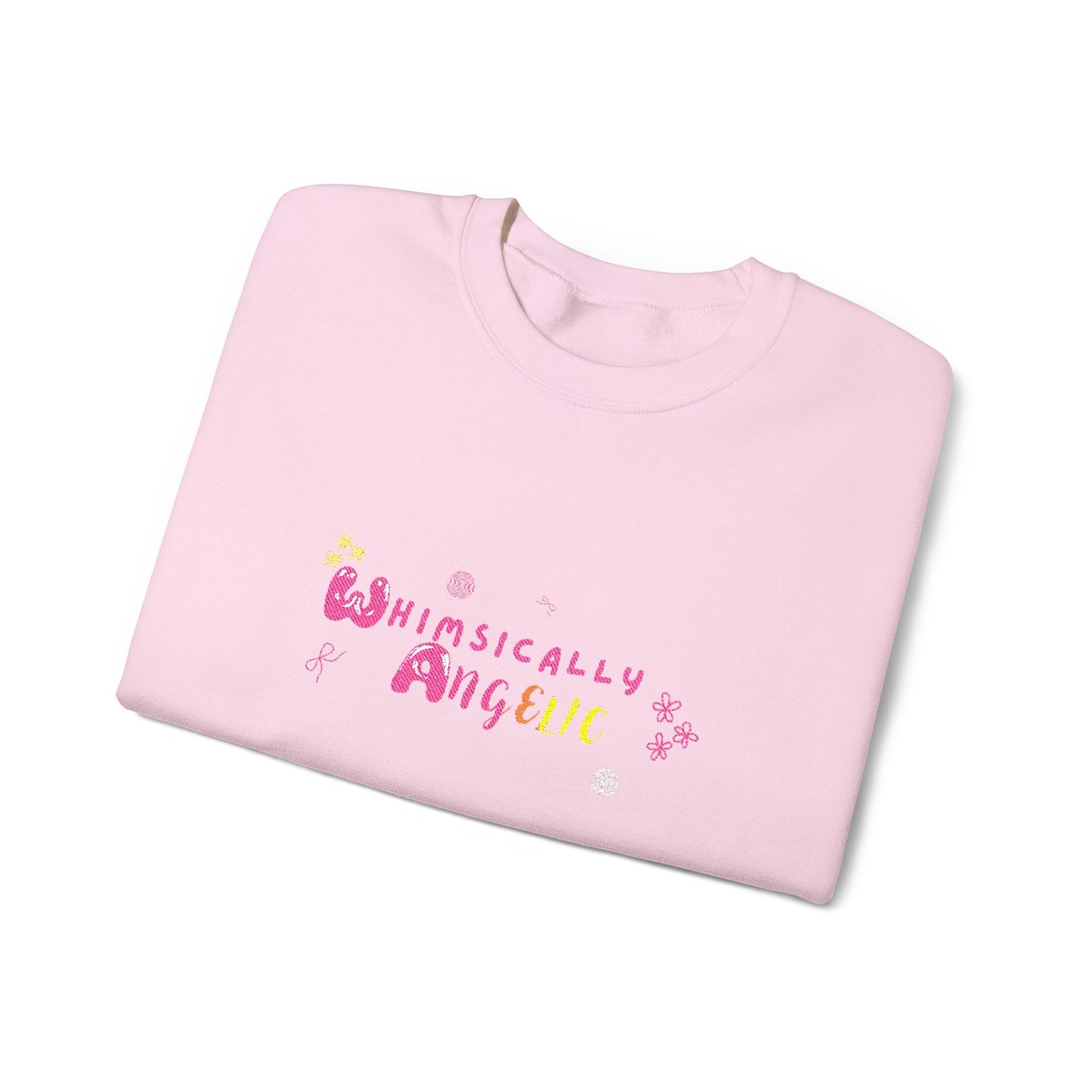 Crewneck Sweatshirt — "Whimsically Angelic" Floral Design