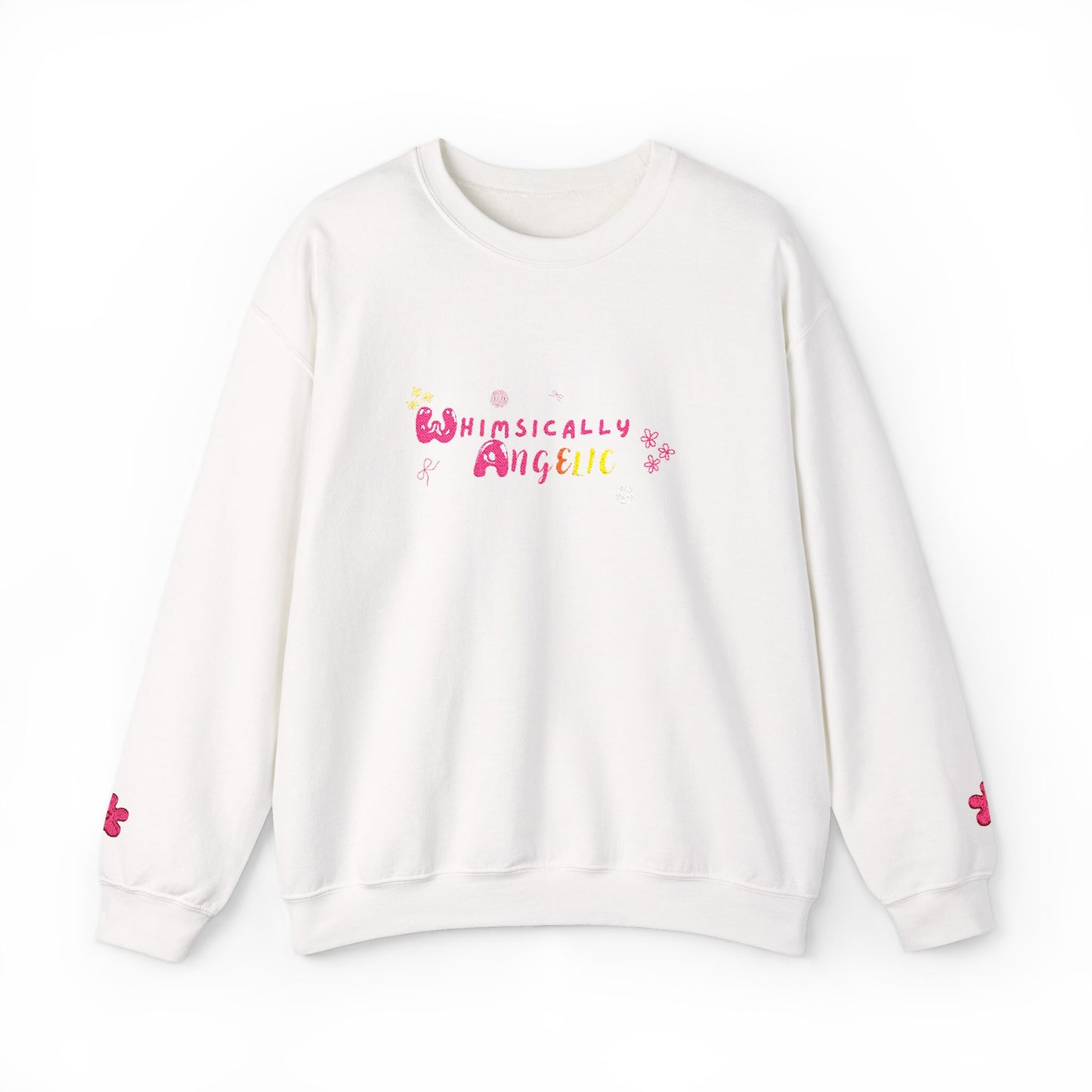 Crewneck Sweatshirt — "Whimsically Angelic" Floral Design
