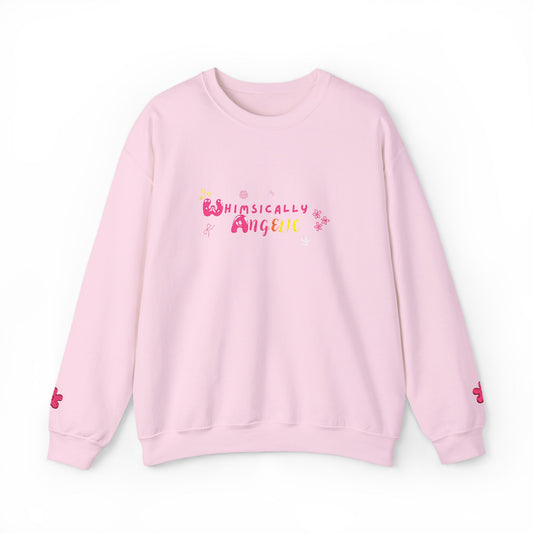 Crewneck Sweatshirt — "Whimsically Angelic" Floral Design