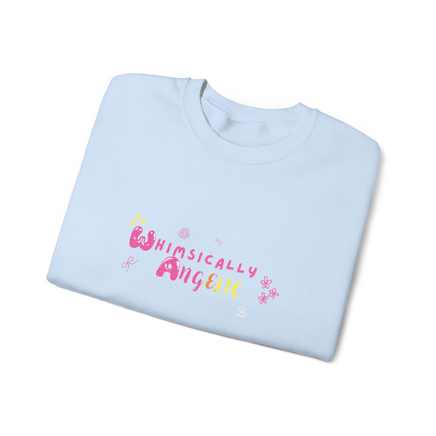 Crewneck Sweatshirt — "Whimsically Angelic" Floral Design