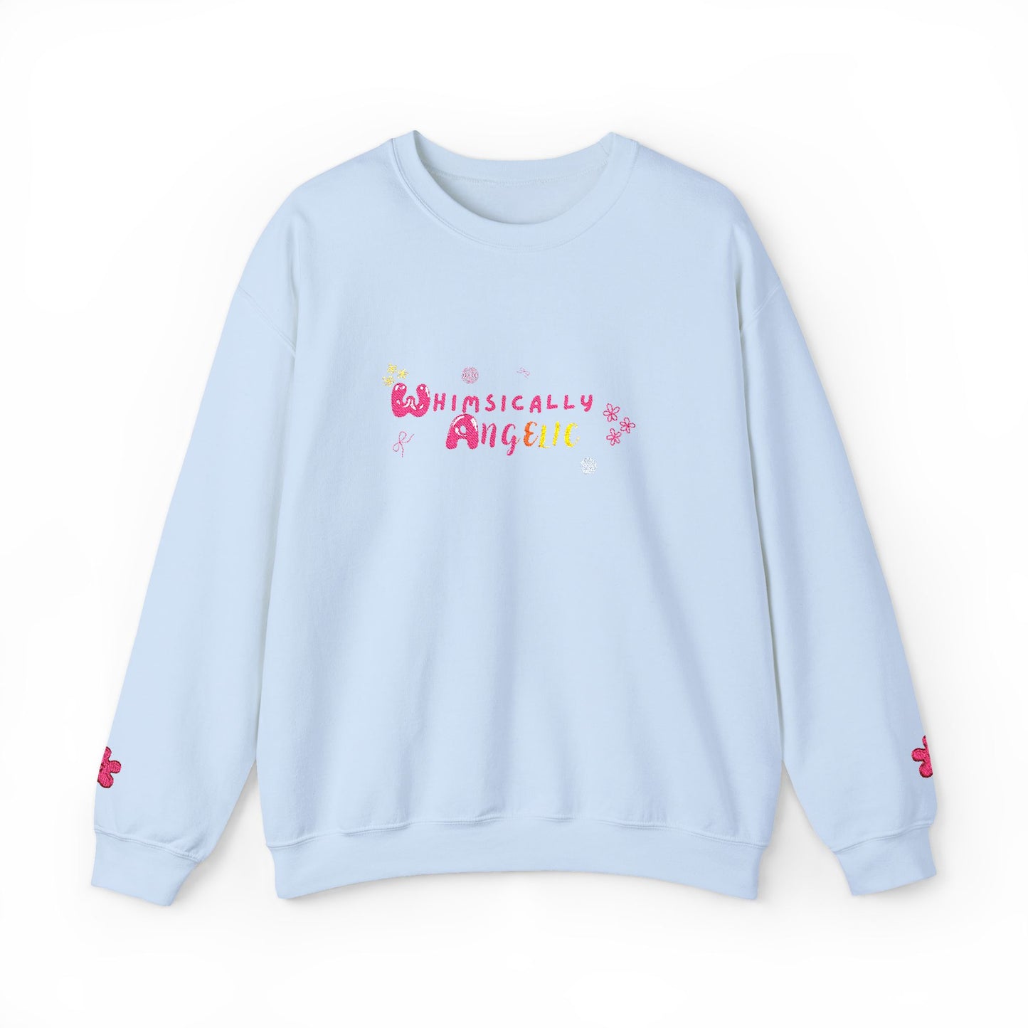 Crewneck Sweatshirt — "Whimsically Angelic" Floral Design